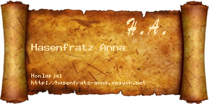 Hasenfratz Anna névjegykártya